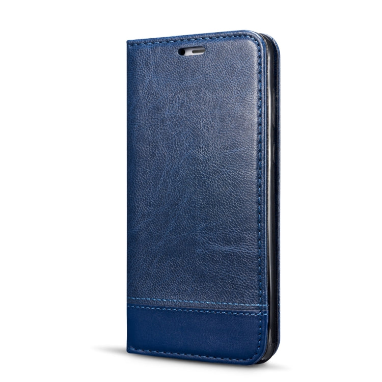 For Huawei Y9 (2018) Double-sided Absorption Splicing Horizontal Flip Leather Case with Holder & Card Slots & Lanyard