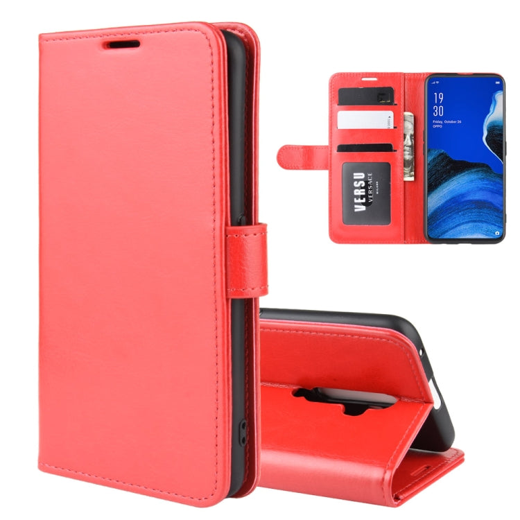 For Oppo Reno2 F / Reno2 Z R64 Texture Single Fold Horizontal Flip Leather Case with Holder & Card Slots & Wallet