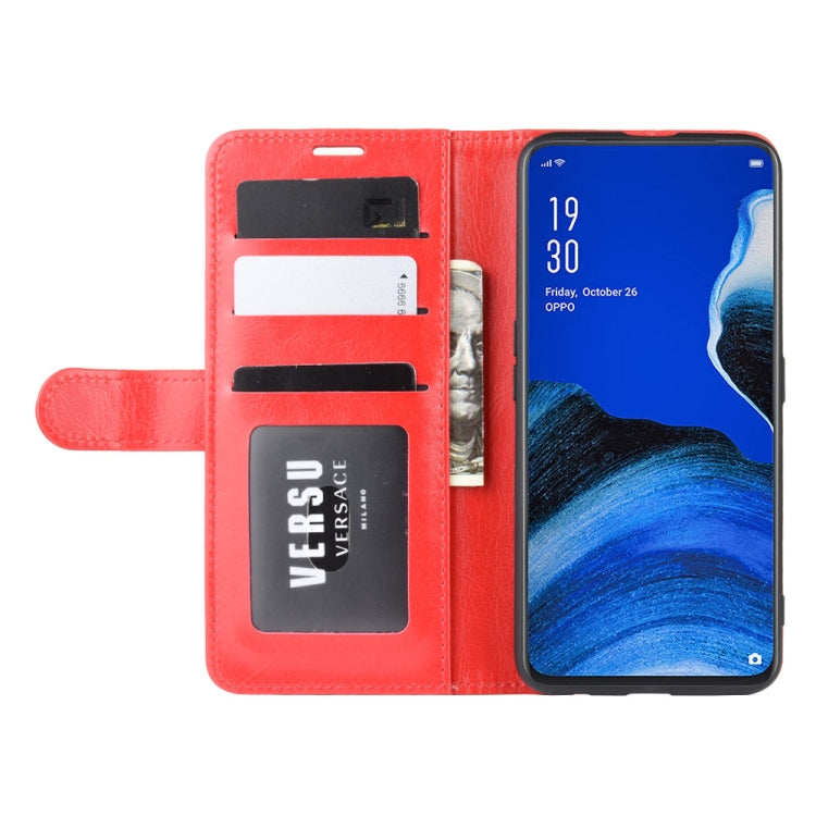 For Oppo Reno2 F / Reno2 Z R64 Texture Single Fold Horizontal Flip Leather Case with Holder & Card Slots & Wallet