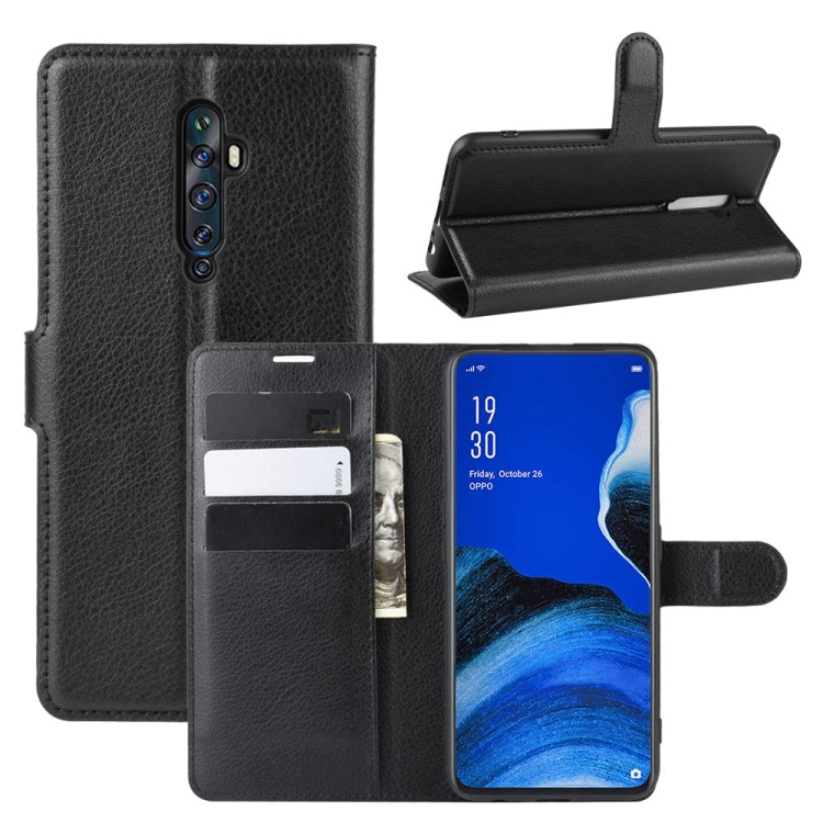 For Oppo Reno2 F / Reno2 Z Litchi Texture Horizontal Flip Leather Case with Wallet & Holder & Card Slots