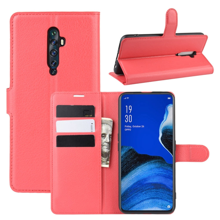 For Oppo Reno2 F / Reno2 Z Litchi Texture Horizontal Flip Leather Case with Wallet & Holder & Card Slots