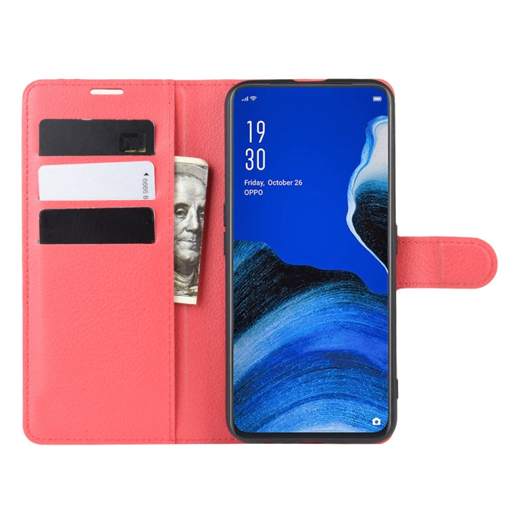 For Oppo Reno2 F / Reno2 Z Litchi Texture Horizontal Flip Leather Case with Wallet & Holder & Card Slots