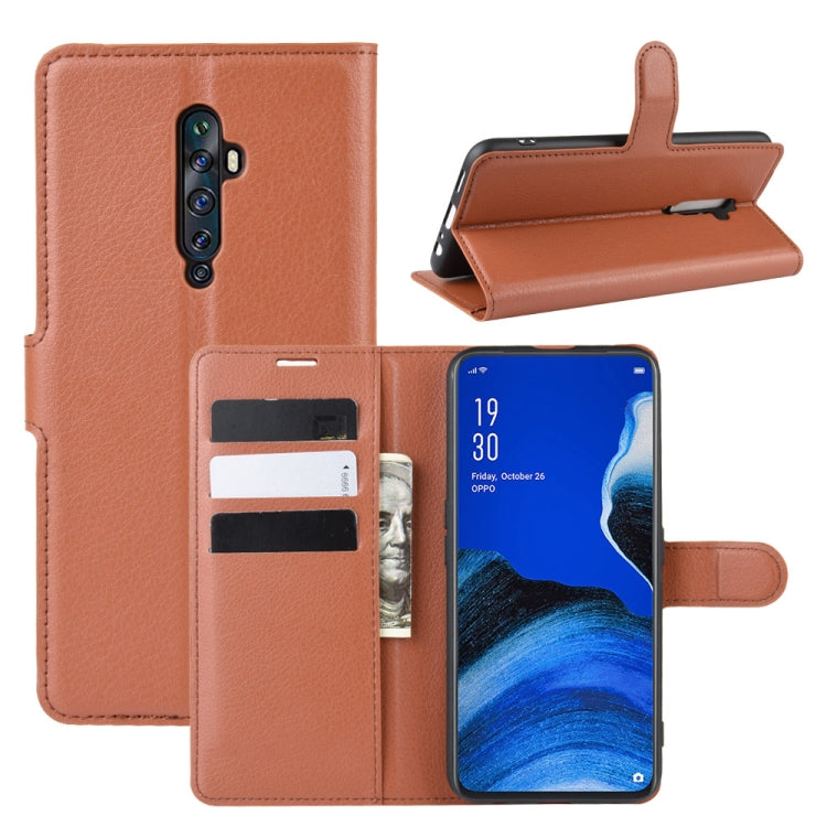 For Oppo Reno2 F / Reno2 Z Litchi Texture Horizontal Flip Leather Case with Wallet & Holder & Card Slots