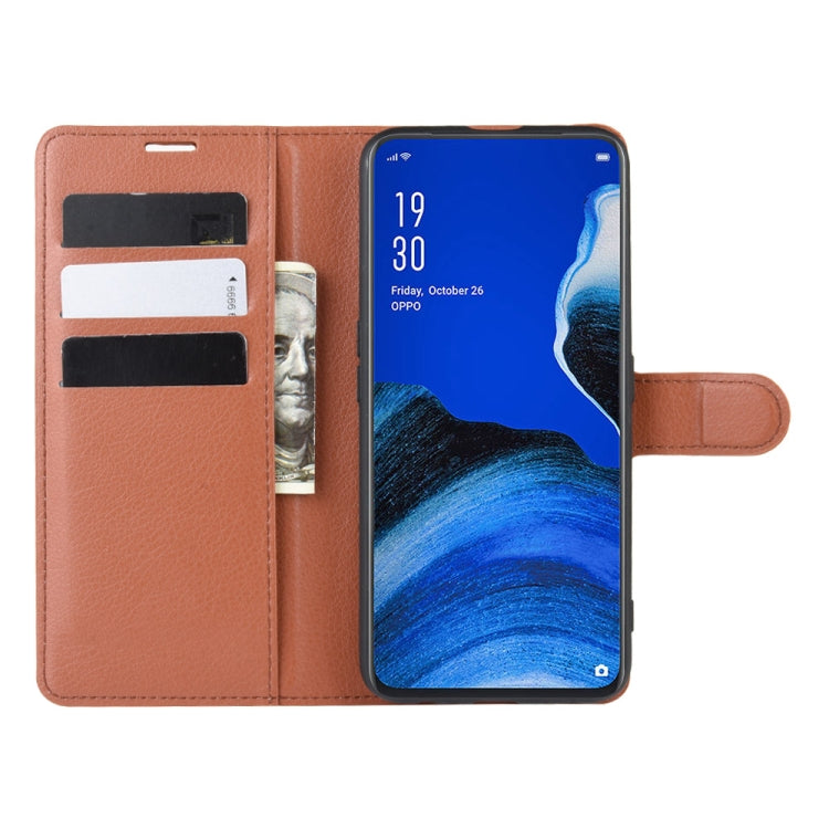 For Oppo Reno2 F / Reno2 Z Litchi Texture Horizontal Flip Leather Case with Wallet & Holder & Card Slots