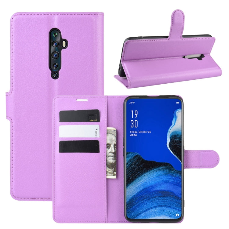 For Oppo Reno2 F / Reno2 Z Litchi Texture Horizontal Flip Leather Case with Wallet & Holder & Card Slots