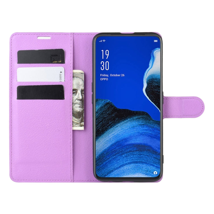 For Oppo Reno2 F / Reno2 Z Litchi Texture Horizontal Flip Leather Case with Wallet & Holder & Card Slots