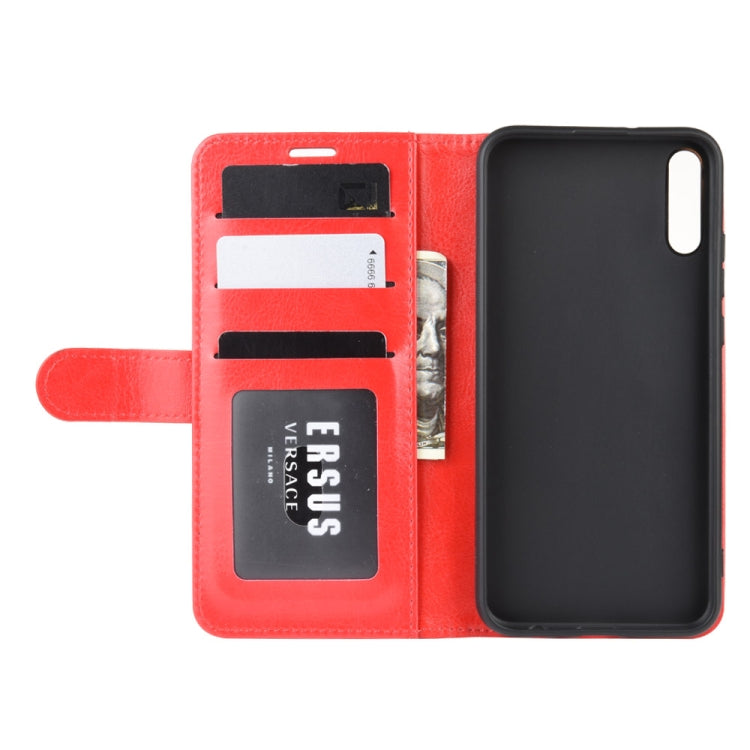 For Huawei Enjoy 10 R64 Texture Single Fold Horizontal Flip Leather Case with Holder & Card Slots & Wallet