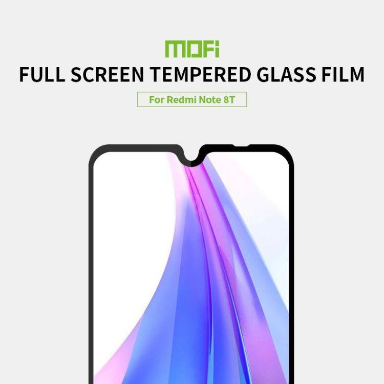 For Xiaomi Redmi Note 8T MOFI 9H 2.5D Full Screen Tempered Glass Film(Black)