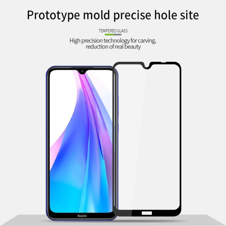 For Xiaomi Redmi Note 8T MOFI 9H 2.5D Full Screen Tempered Glass Film(Black)