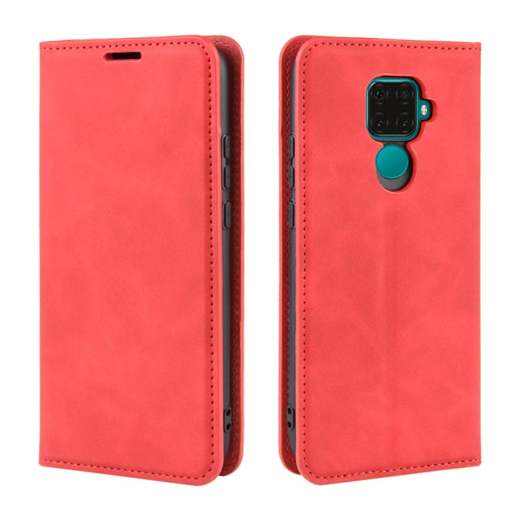 For Huawei Mate 30 Lite / Nova 5Z Retro-skin Business Magnetic Suction Leather Case with Purse-Bracket-Chuck