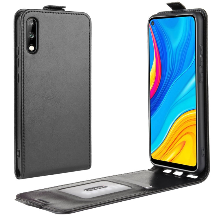 For Huawei Enjoy 10  Crazy Horse Vertical Flip Leather Protective Case