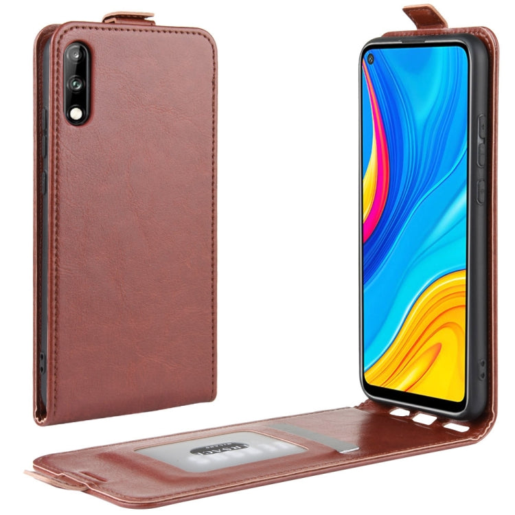 For Huawei Enjoy 10  Crazy Horse Vertical Flip Leather Protective Case