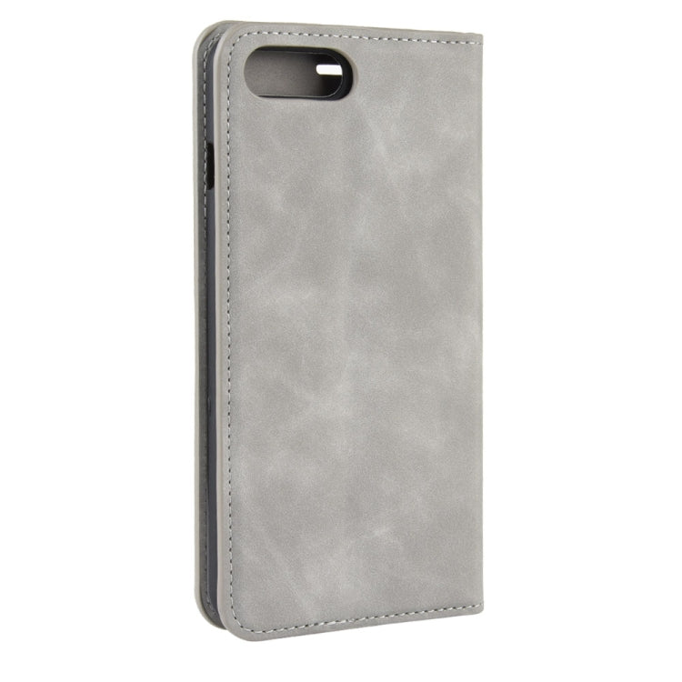 For iPhone 8 Plus / 7 Plus  Retro-skin Business Magnetic Suction Leather Case with Purse-Bracket-Chuck