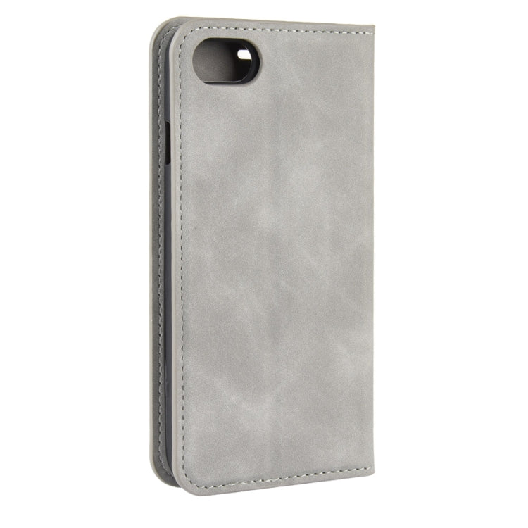 For iPhone SE 2022 / SE 2020 / 8 / 7 Retro-skin Business Magnetic Suction Leather Case with Purse-Bracket-Chuck