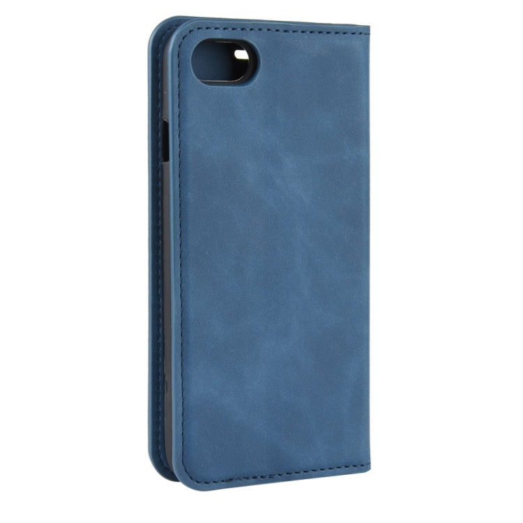 For iPhone SE 2022 / SE 2020 / 8 / 7 Retro-skin Business Magnetic Suction Leather Case with Purse-Bracket-Chuck