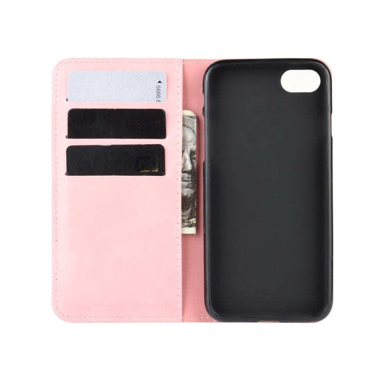 For iPhone SE 2022 / SE 2020 / 8 / 7 Retro-skin Business Magnetic Suction Leather Case with Purse-Bracket-Chuck