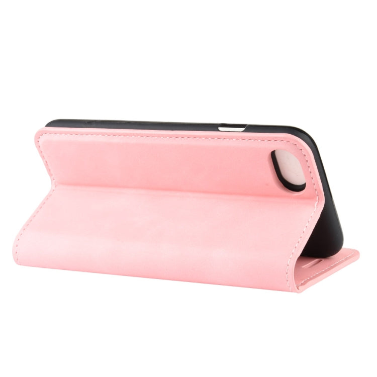 For iPhone SE 2022 / SE 2020 / 8 / 7 Retro-skin Business Magnetic Suction Leather Case with Purse-Bracket-Chuck