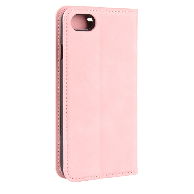 For iPhone SE 2022 / SE 2020 / 8 / 7 Retro-skin Business Magnetic Suction Leather Case with Purse-Bracket-Chuck