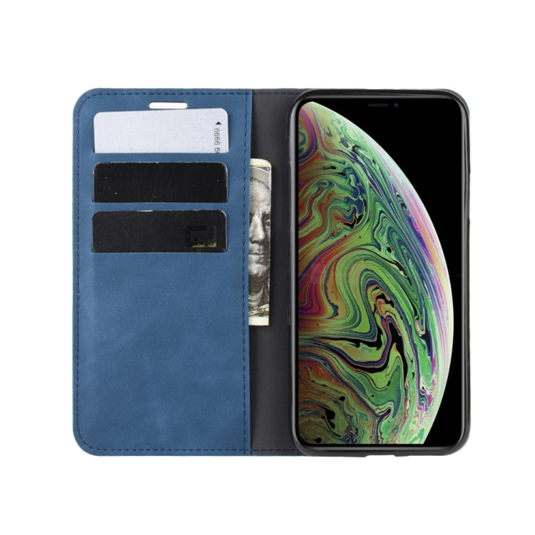 For iPhone XS Max  Retro-skin Business Magnetic Suction Leather Case with Purse-Bracket-Chuck