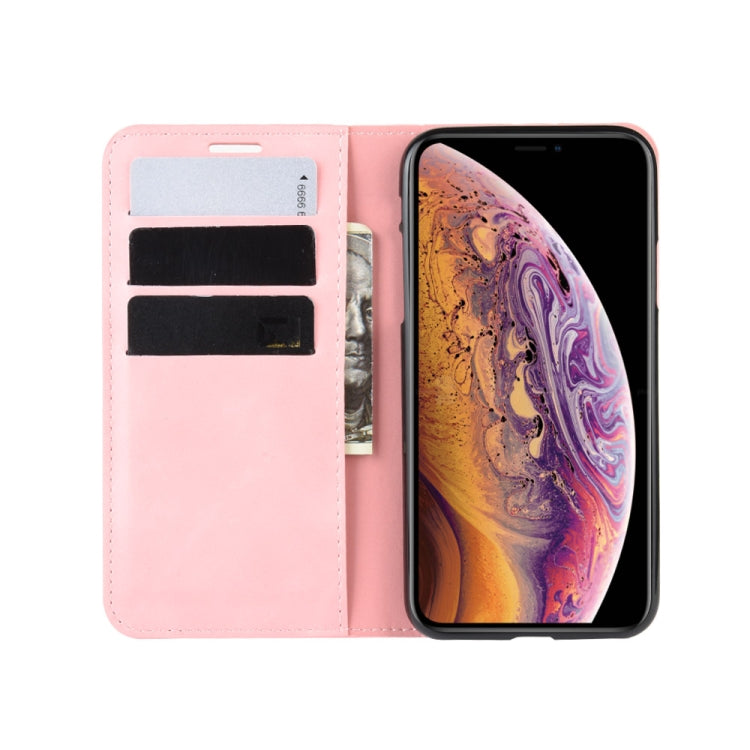 For iPhone XS Retro-skin Business Magnetic Suction Leather Case with Purse-Bracket-Chuck