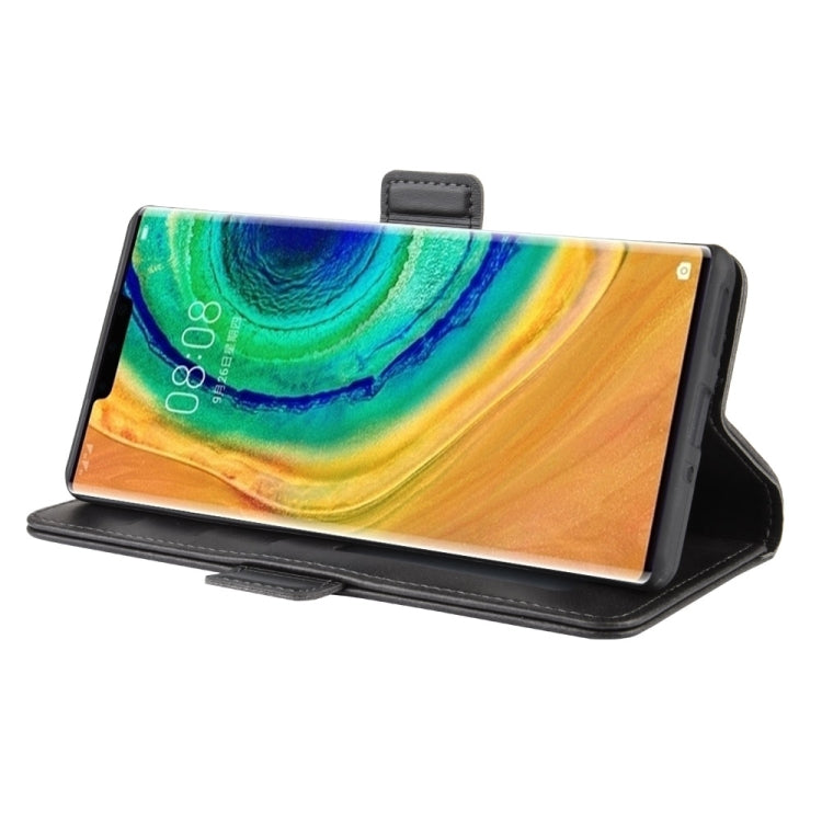 For Huawei Mate 30 Pro Double Buckle Crazy Horse Business Mobile Phone Holster with Card Wallet Bracket Function