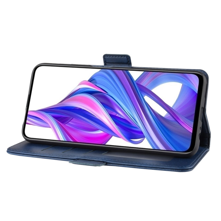 For Huawei Honor 9X Pro Double Buckle Crazy Horse Business Mobile Phone Holster with Card Wallet Bracket Function