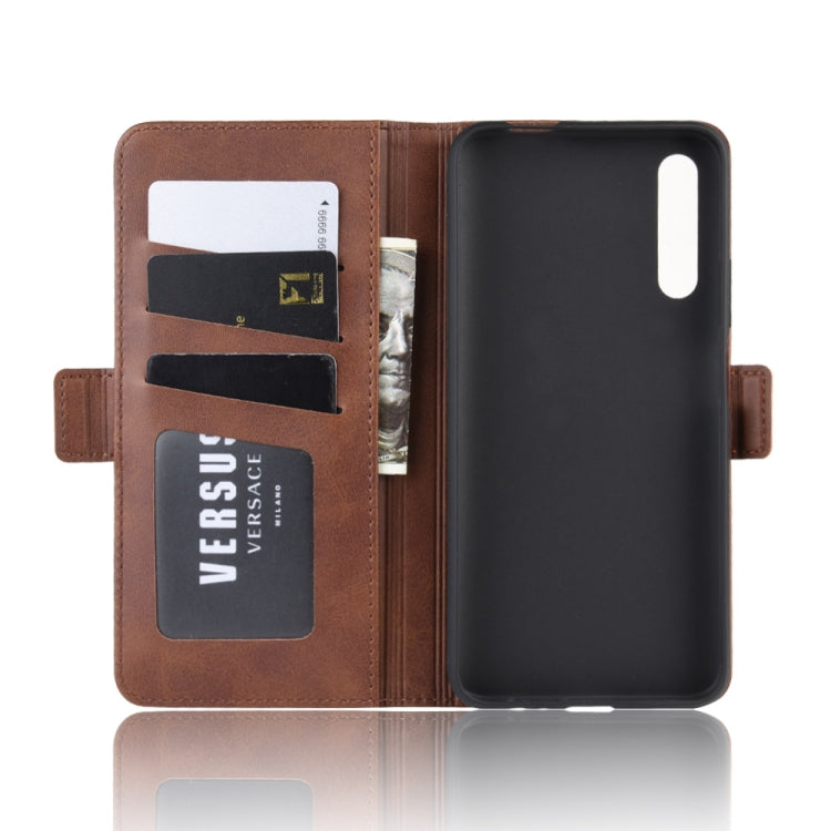 For Huawei Honor 9X Pro Double Buckle Crazy Horse Business Mobile Phone Holster with Card Wallet Bracket Function