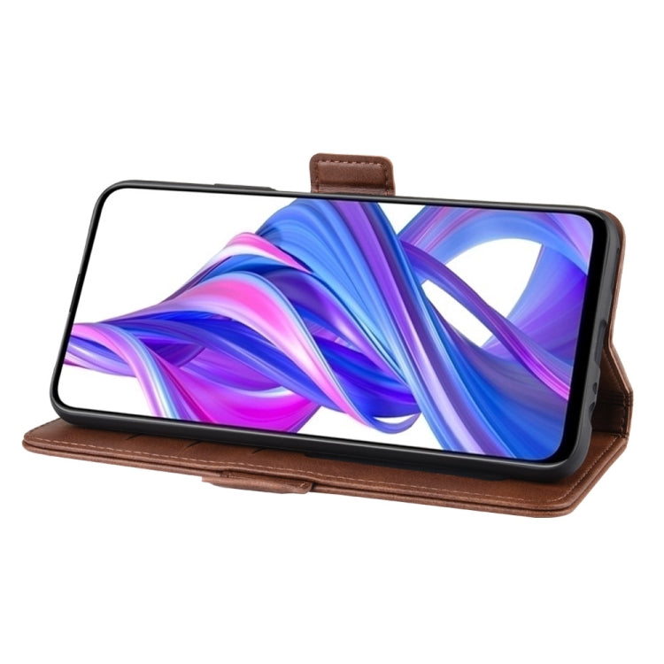 For Huawei Honor 9X Pro Double Buckle Crazy Horse Business Mobile Phone Holster with Card Wallet Bracket Function