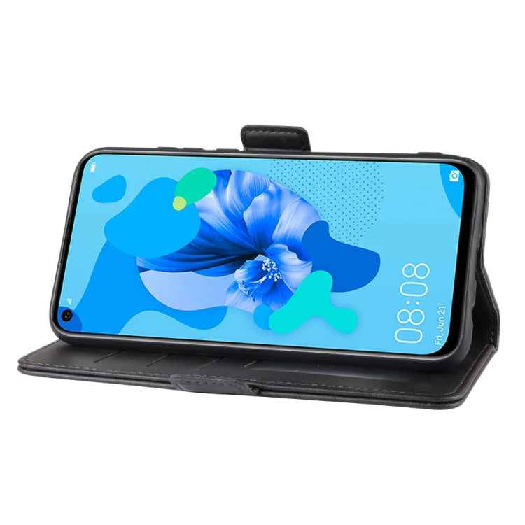 For Huawei P20 Lite 2019 / Nova 5i Double Buckle Crazy Horse Business Mobile Phone Holster with Card Wallet Bracket Function