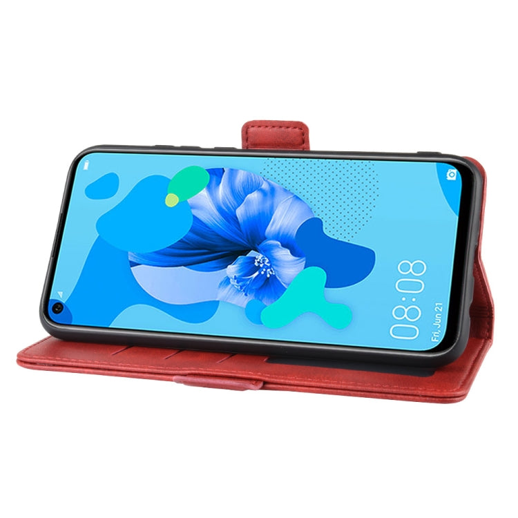 For Huawei P20 Lite 2019 / Nova 5i Double Buckle Crazy Horse Business Mobile Phone Holster with Card Wallet Bracket Function