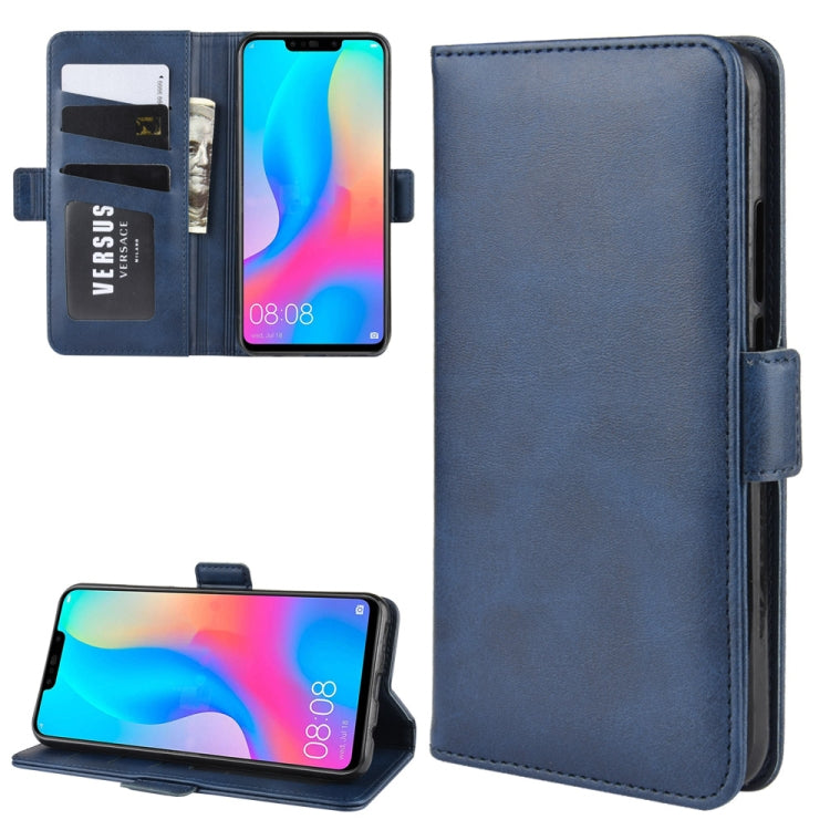 For Huawei Nova 3i Double Buckle Crazy Horse Business Mobile Phone Holster with Card Wallet Bracket Function