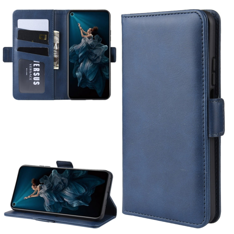 For Huawei Honor 20/Nova 5T Double Buckle Crazy Horse Business Mobile Phone Holster with Card Wallet Bracket Function
