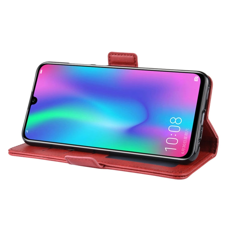 For Huawei Honor 10 Lite / P Smart 2019 / Nova Lite 3 Double Buckle Crazy Horse Business Mobile Phone Holster with Card Wallet Bracket Function