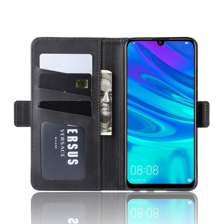 For Huawei P30 Lite / Nova 4e Double Buckle Crazy Horse Business Mobile Phone Holster with Card Wallet Bracket Function