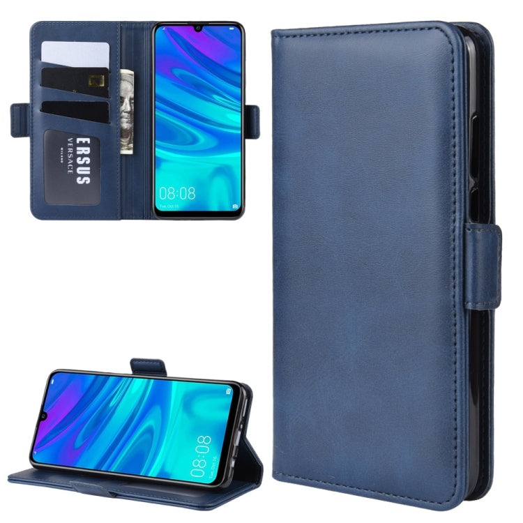 For Huawei P30 Lite / Nova 4e Double Buckle Crazy Horse Business Mobile Phone Holster with Card Wallet Bracket Function