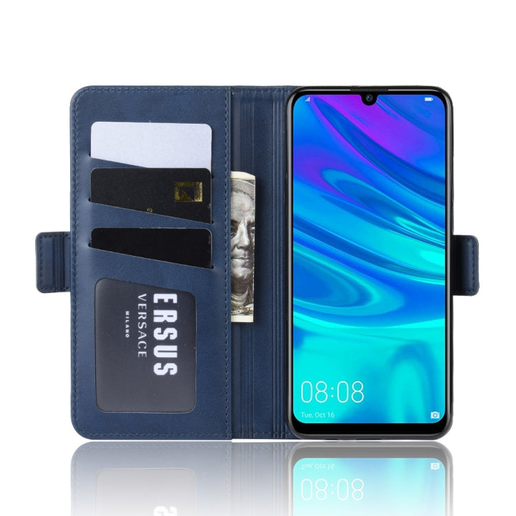 For Huawei P30 Lite / Nova 4e Double Buckle Crazy Horse Business Mobile Phone Holster with Card Wallet Bracket Function