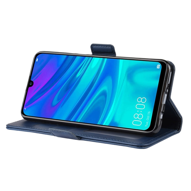 For Huawei P30 Lite / Nova 4e Double Buckle Crazy Horse Business Mobile Phone Holster with Card Wallet Bracket Function