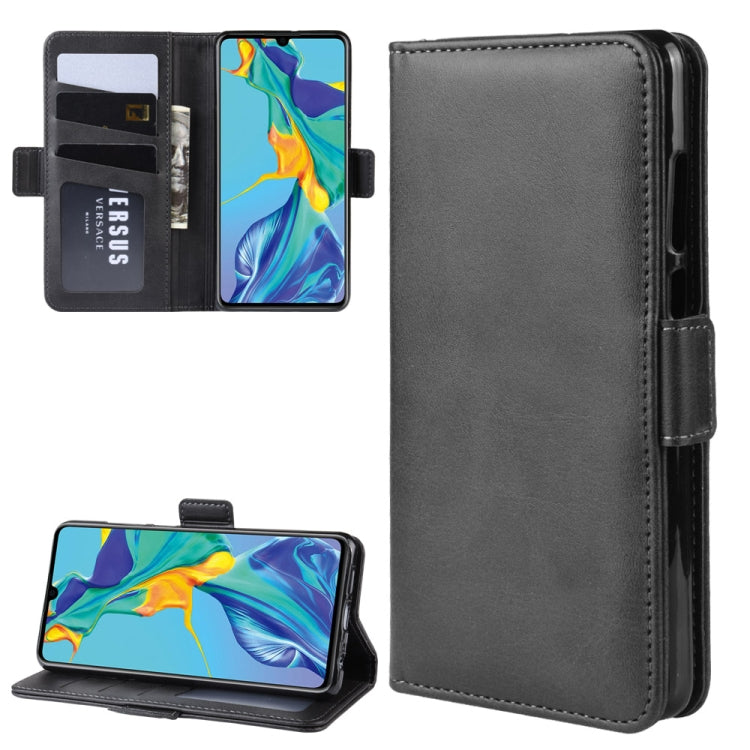 For Huawei P30 Dual-side Magnetic Buckle Horizontal Flip Leather Case with Holder & Card Slots & Wallet & Photo Frame
