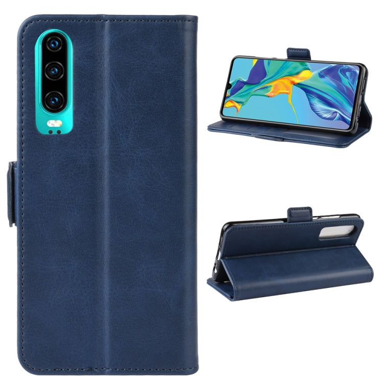 For Huawei P30 Dual-side Magnetic Buckle Horizontal Flip Leather Case with Holder & Card Slots & Wallet & Photo Frame