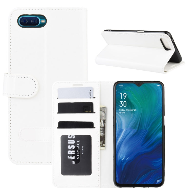 For Oppo Reno A  R64 Texture Single Fold Horizontal Flip Leather Case with Holder & Card Slots & Wallet