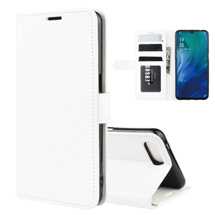 For Oppo Reno A  R64 Texture Single Fold Horizontal Flip Leather Case with Holder & Card Slots & Wallet