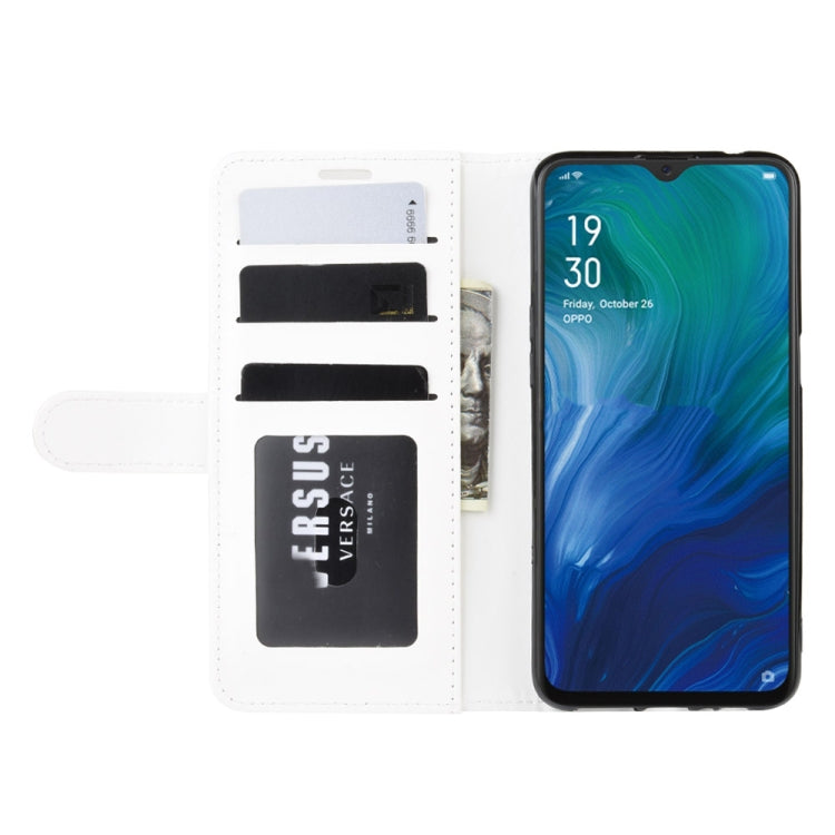 For Oppo Reno A  R64 Texture Single Fold Horizontal Flip Leather Case with Holder & Card Slots & Wallet