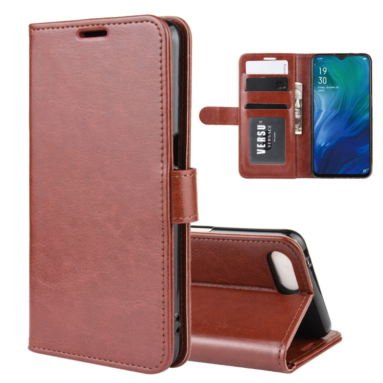 For Oppo Reno A  R64 Texture Single Fold Horizontal Flip Leather Case with Holder & Card Slots & Wallet