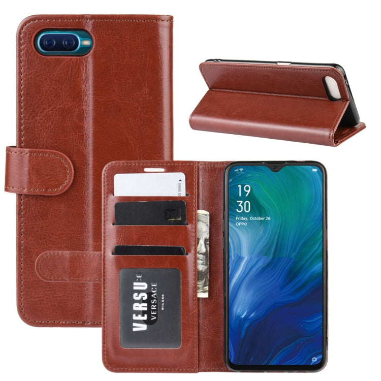 For Oppo Reno A  R64 Texture Single Fold Horizontal Flip Leather Case with Holder & Card Slots & Wallet