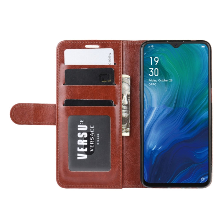 For Oppo Reno A  R64 Texture Single Fold Horizontal Flip Leather Case with Holder & Card Slots & Wallet