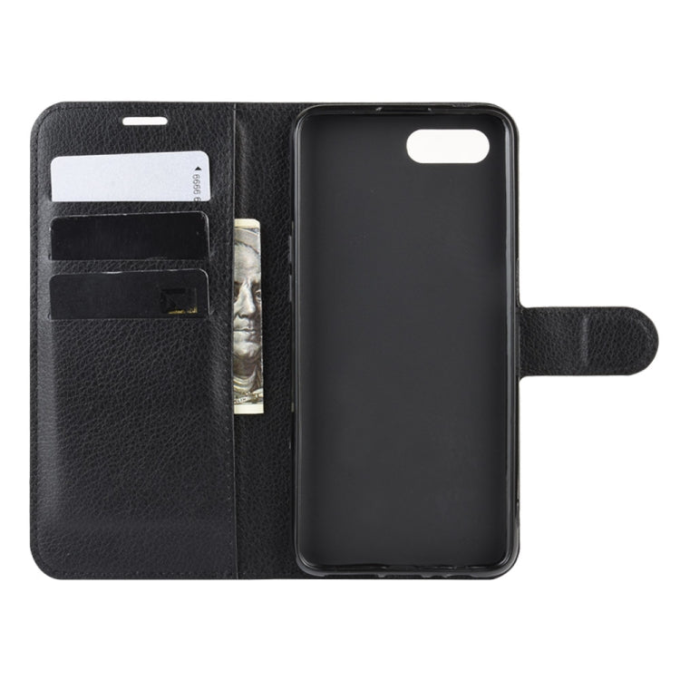 For Oppo Reno A Litchi Texture Horizontal Flip Leather Case with Wallet & Holder & Card Slots