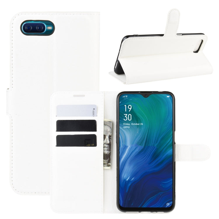 For Oppo Reno A Litchi Texture Horizontal Flip Leather Case with Wallet & Holder & Card Slots