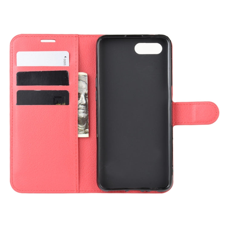 For Oppo Reno A Litchi Texture Horizontal Flip Leather Case with Wallet & Holder & Card Slots