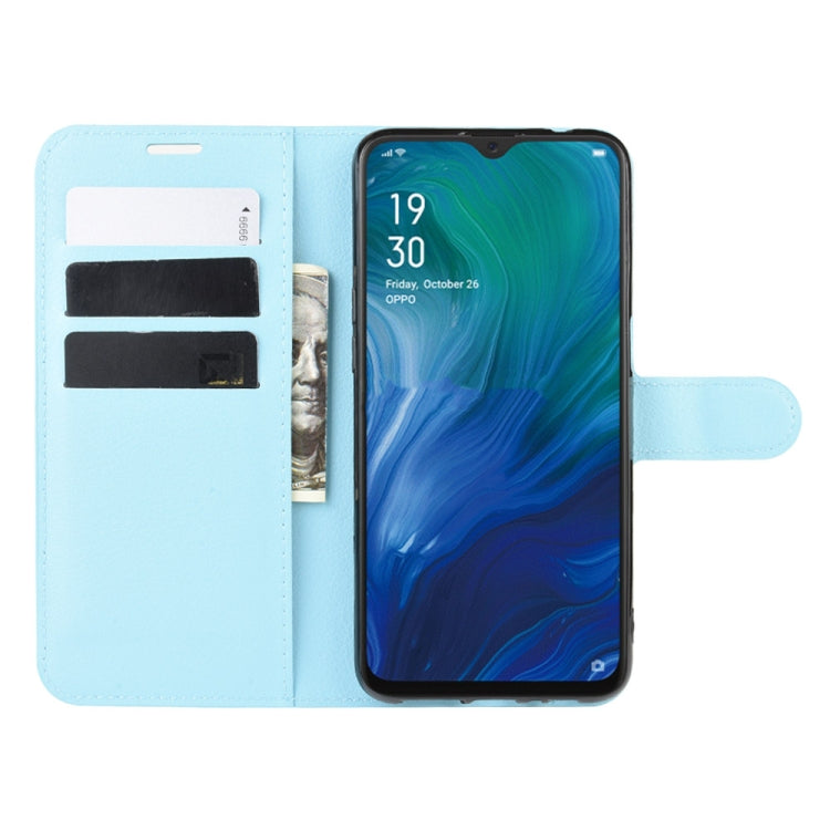 For Oppo Reno A Litchi Texture Horizontal Flip Leather Case with Wallet & Holder & Card Slots