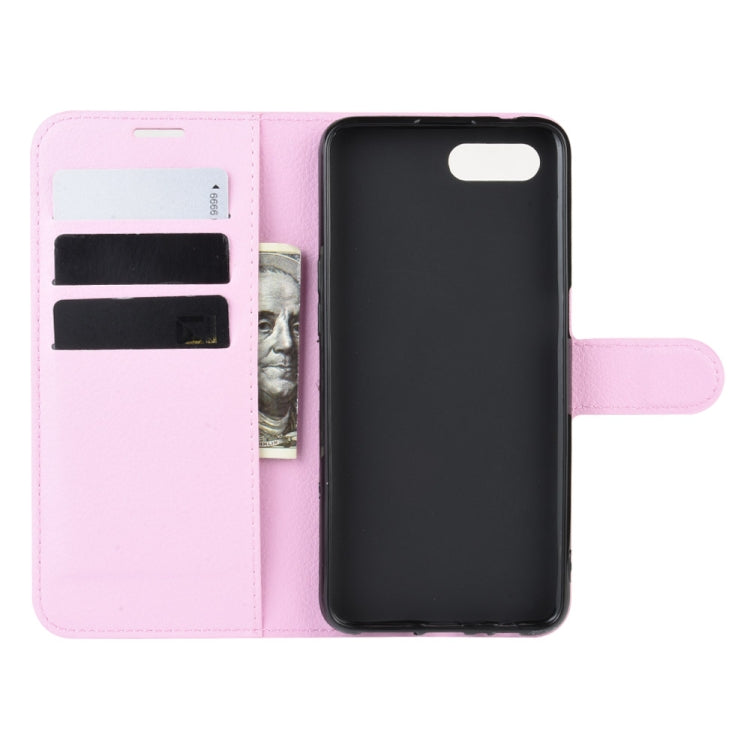 For Oppo Reno A Litchi Texture Horizontal Flip Leather Case with Wallet & Holder & Card Slots